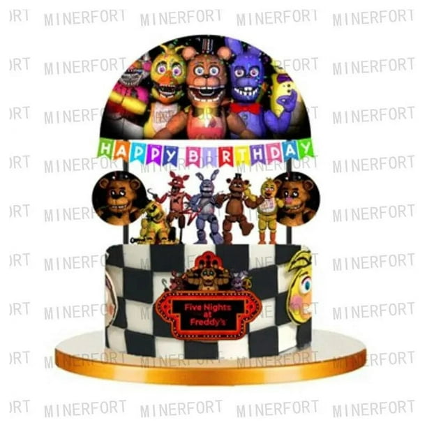 Decoraciones para fiesta de cumpleaños FNAF Arco Iris Latino Globos Vajilla desechable Plato Servilleta Telón de fondo para suministros para fiestas infantiles regalo