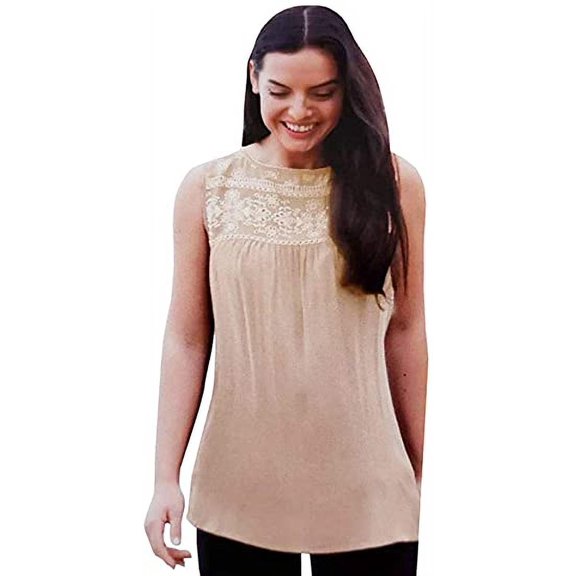Forbidden Los Angeles Women's Embroidered Tank Top - Beige - M