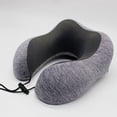 thumbnail image 1 of Almohada de espuma viscoelástica en forma de U, almohada de viaje para el cuello, almohada en forma de U para la siesta en la oficina, almohada cervical de rebote lento, 1 of 2