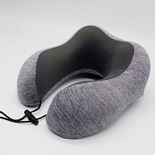 Almohada de espuma viscoelástica en forma de U, almohada de viaje para el cuello, almohada en forma de U para la siesta en la oficina, almohada cervical de rebote lento