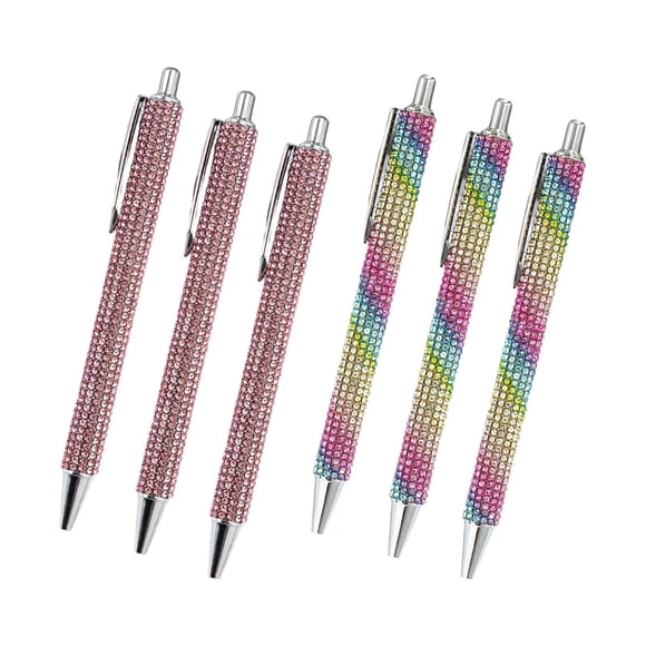 6 bolígrafos de tinta de gel tipo bolígrafo. rosa y colorido perfecl bolígrafos de gel