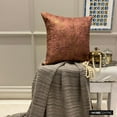thumbnail image 4 of The HomeCentric Decorative Pillow Covers Rust & Gold 20"x20" (50x50 cm) Suede Foil, Grudge, Textured Cushion Covers For Sofa, Solid Modern Style - Rust Gilded Glamour, 4 of 10