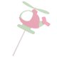 thumbnail image 4 of Decoración de torta 10pcs Sunnimix Topper de la torta rosada verde, 4 of 8