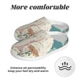 thumbnail image 6 of Daiia Celestial Cat And Flowers Print Women’s Fuzzy Slippers Memory Foam Lightweight House Shoes Cozy Loafer Flannel House Shoes-40/41, 6 of 7