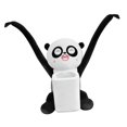 thumbnail image 2 of Caja de pañuelos de peluche para coche, diseño de animales de dibujos animados, bolsa de basura, accesorio versátil para el interior del coche. Panda, 2 of 9