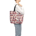 thumbnail image 3 of Sigee Rocket Pattern Print Large Capacity Zippered Tote Bag - Durable, Stylish and Versatile for Everyday Use, 3 of 9