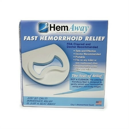 HemAway Hemorrhoid Relief Seat, (Best Solution For External Hemorrhoids)