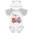 thumbnail image 3 of Inktastic Valentine's Day Fire Truck with Hearts Boys or Girls Baby Bodysuit, 3 of 5
