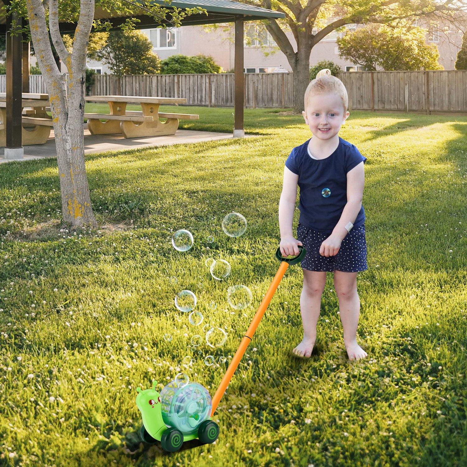 Snail Bubble Toy for Kids,Automatic Bubble Blower Maker Machine Toddler Toys ,Sports & Outdoor Party Play Toddler Toys for Ages 3 Years+,Christmas Birthday Gifts for Boys Girls（Yellow）