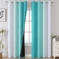 thumbnail image 2 of Cortina Estelar Textiler Ombre Blackout 132 x 274 cm, color verde azulado, 2 of 9
