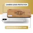 thumbnail image 6 of Case Yard Wooden Case Outside Soft TPU Silicone, Slim Fit Shockproof Wood Protective Phone Cover for Girls Boys Men and Women, Supports Wireless Charging King of Hearts Design case for iPhone-XS-Max, 6 of 7