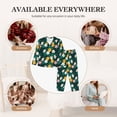 thumbnail image 4 of Uemuo Tropical Fruit Pattern Womens Pajama Sets,PJ Set for Women,Pajamas for Women Logo,Long Sleeve Pajama Set for Women,Soft Long Sleeve Top With Pants-, 4 of 9