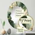 thumbnail image 3 of Designart "Luxury Abstract Fluid Art in Green I" Fractals Round Wall Mirror - Modern Oval Printed Decorative Oversized Mirror - Multiple Color Options, 3 of 4