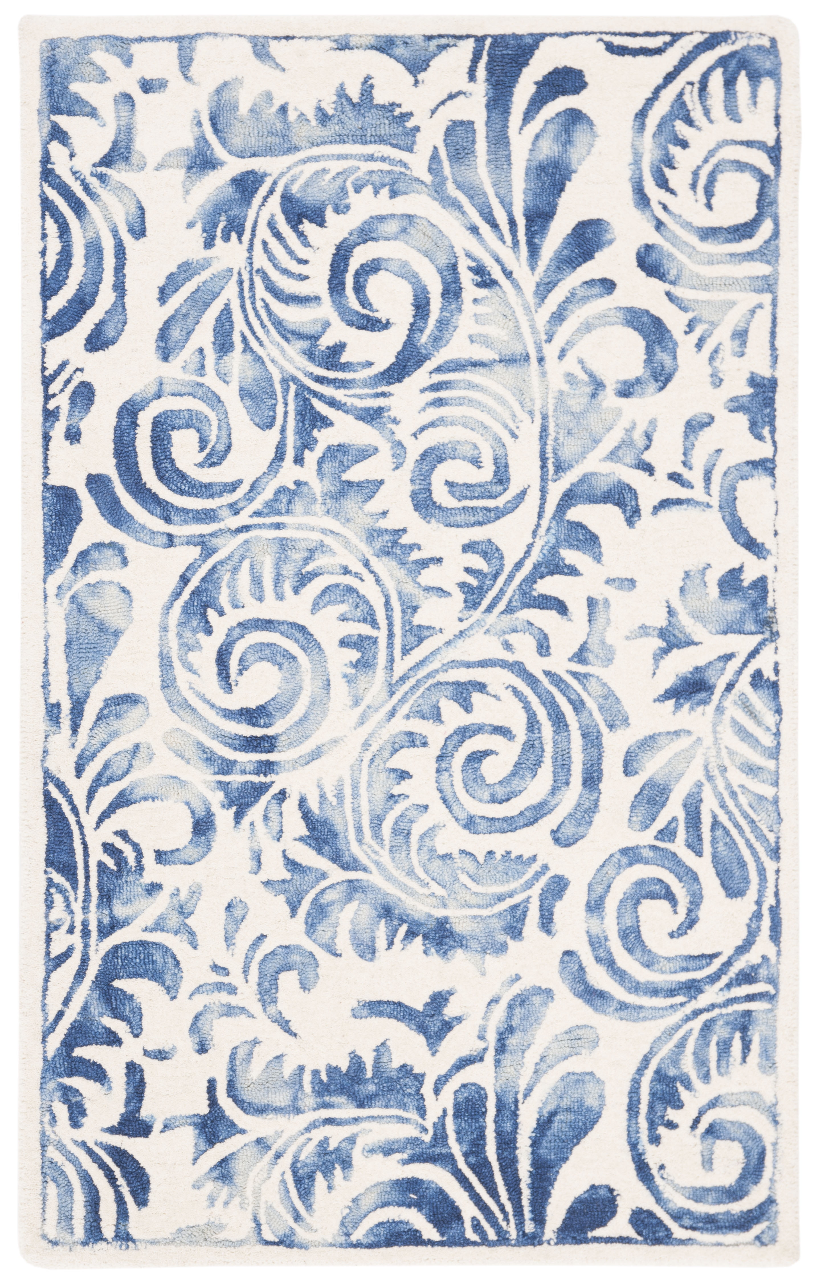 Safavieh Dip Dye Neasa Distressed Area Rug, Blue/Ivory, 3' x 5'