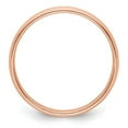 thumbnail image 2 of 14k Rose Gold 4mm Milgrain Half-round Wedding Band Ring Size 6 Wedding Band for Women and Men, 2 of 2