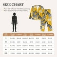 thumbnail image 4 of Pajama Sets for Women 2 Pcs, zebras orange cute Button Down Long Sleeve Sleepwear Lounge PJ Sets, 4 of 6