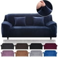 thumbnail image 2 of Stretch Plush Sofa Covers For Living Room 1/2/3/4 Seat All-inclusive Velvet Couch Covers Sofa Slipcover Towel, 2 of 7
