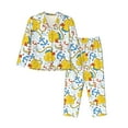 thumbnail image 1 of Balery Ducks and Anchors Conjunto de Pijama con Estampado para Mujer, Conjunto de Dos Piezas con Manga Larga, Ropa de Dormir Suave con Bolsillos, Pijamas Cómodos-Small, 1 of 7
