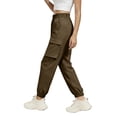 thumbnail image 5 of Women's Cargo Jogger Pants Elastic Waist Casual Tactical Tapered Utility Pants with Pockets, 5 of 6