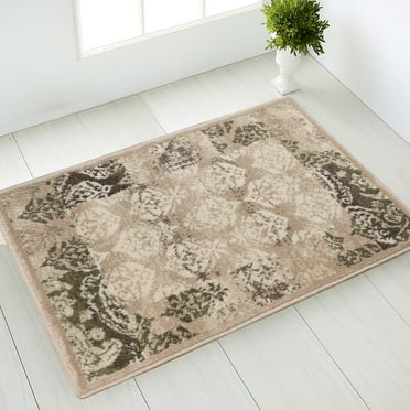 Superior Mystique 2' x 3' Indoor Area Rug, Modern Damask Rugs For Living Room Bedroom, Beige