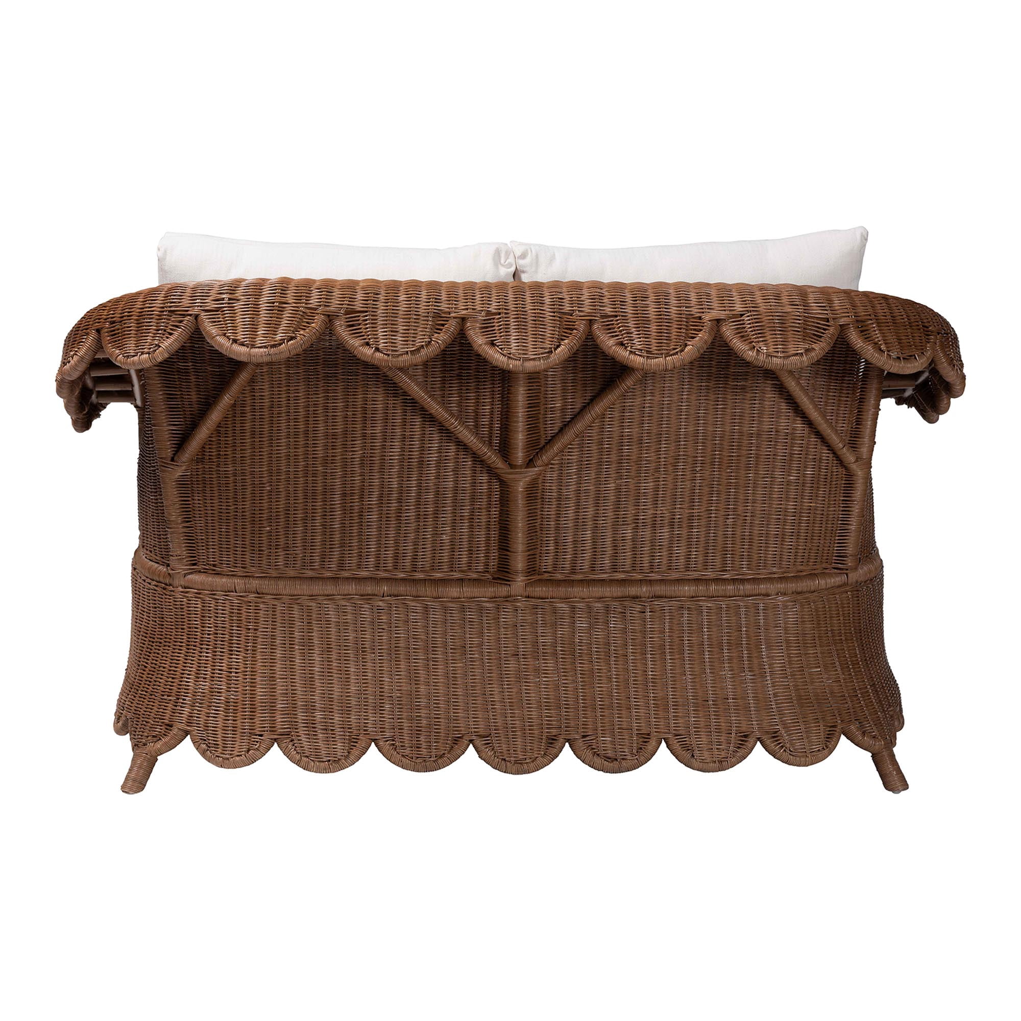 bali & pari Detta Boho Loveseat, Peanut Brown