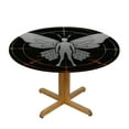 thumbnail image 3 of WYYP  Mystical Gothic Moth Round Waterproof Table Cover Elastic Edged Tablecloth Wipeable Table Mat for Indoor Outdoor Kitchen Party,Medium White, 3 of 7