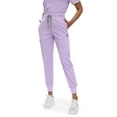 thumbnail image 4 of Scrub for Women Scrubs Top with Classic V-Neck Jogger Pants Medical Nursing Uniform Scrub Set Lavender XS, 4 of 8