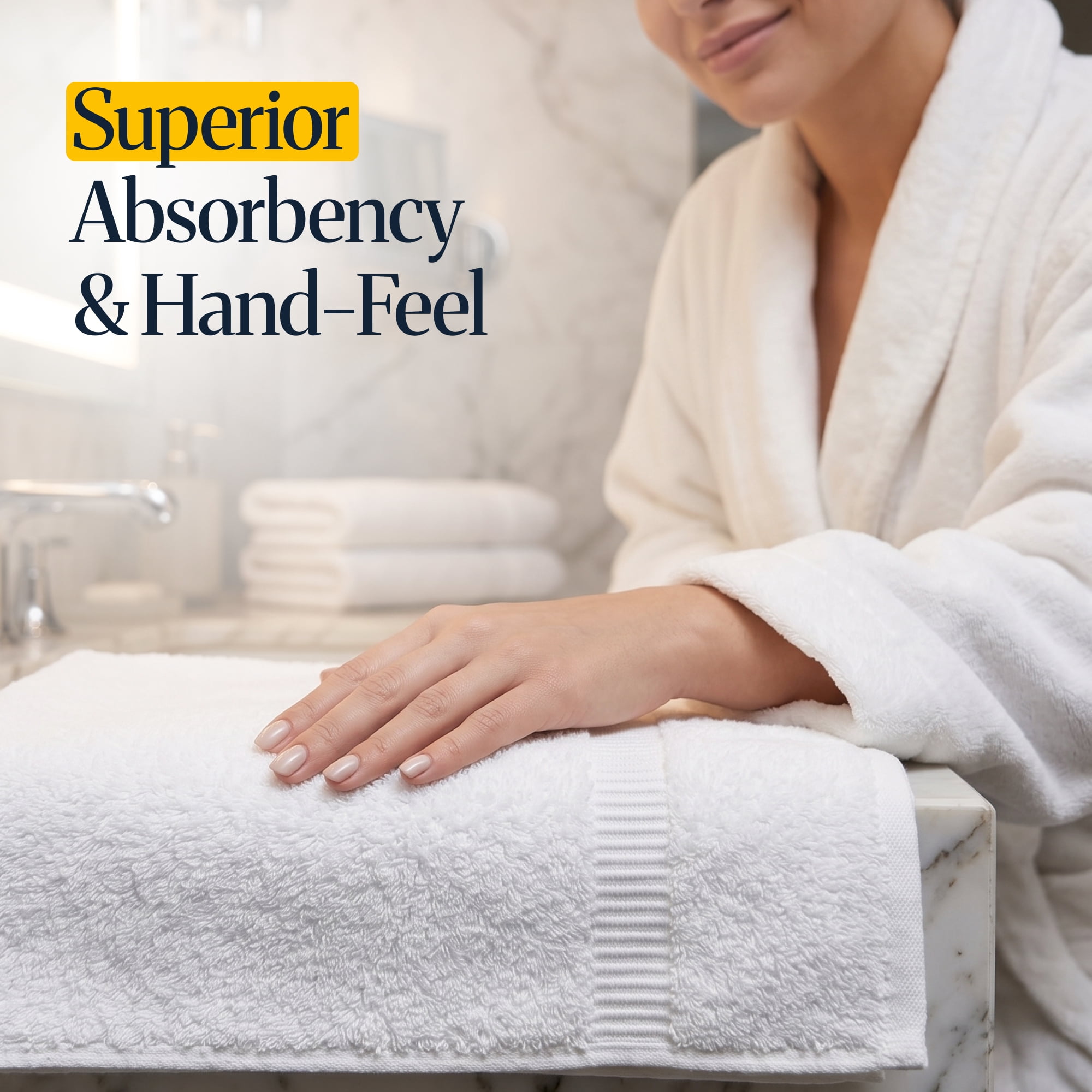 belem Forte Premium 72 Salon Towels Bulk 16x32 - 72 Pack Wholesale - 100% Cotton White Hand Towels Bulk