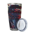 thumbnail image 2 of Lsque Watercolor Bald Eagle Pattern 20oz Car Cup with Lid and Straw, Insulated Coffee Cup with Straw Topper, Spill Proof Travel Coffee Mug, Stainless Steel Tumble-Without Straw, 2 of 8
