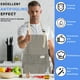 thumbnail image 5 of Delantal con bolsillos, delantal de cocina, ajustable, de lino, para cocinar, prácticos bolsillos, resistente, para chef, parrillero, cocina profesional, plegable, ajuste personalizable, de, 5 of 8