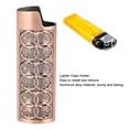 thumbnail image 4 of Lighter Holder Cover, Hollow Pattern Design Aluminum Alloy Material Robust and Enduring Stamped Lighter Protective Case for MenGold, 4 of 7