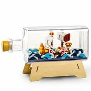 HI-REEKE Pirate Ship Micro Mini Building Block Set 1 Piece Anime Thousand Sunny in a Bottle Toy
