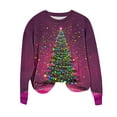 thumbnail image 6 of VKOYWKM Womens Christmas Tree Print Sweatshirts Long Sleeve Crew Neck Merry Christmas Sweatshirts Xmas Holiday Party Pullover Sweatshirt, 6 of 6