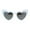 white black, variant on Womens Heart Shape Color Mirror Cat Eye Plastic Groovy Sunglasses Black Blue