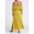thumbnail image 2 of ELOQUII Women's Plus Size Off The Shoulder Maxi Dress, 2 of 2