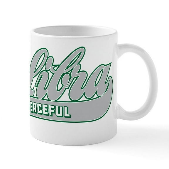 CafePress - Libra Peaceful Baseball - 11 oz Ceramic Mug - Novelty Coffee Tea Cup