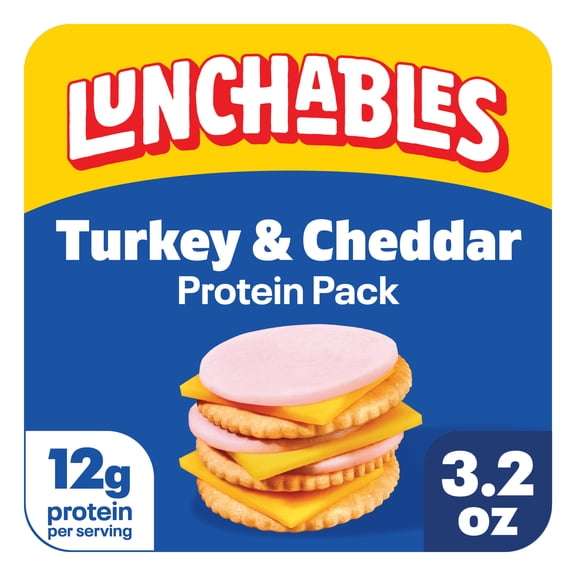 Lunchables Turkey & Cheddar Protein Pack, 3.2 oz Pack