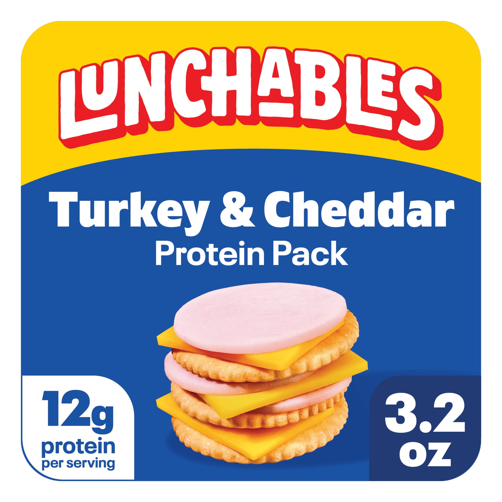 Lunchables Turkey & Cheddar Protein Pack, 3.2 oz Pack