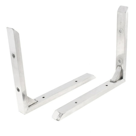 Joint Bracket - Unique Bargains Stainless Steel Corner Brace Joint Right Angle Bracket Silver Tone 25x20cm 2Pcs