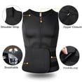 thumbnail image 4 of Chaleco deportivo de neopreno para hombre, con cremallera de doble cara, moldeador y adelgazante, 4 of 5