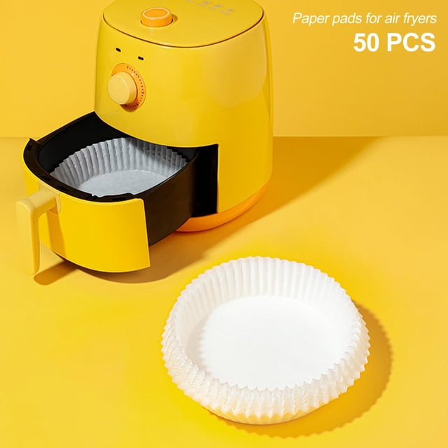 50 piezas de papel desechable para freidora de aire, papel de pergamino, revestimiento para freidora de prueba de aceite, papel para hornear perfecl Papel de freidora de aire