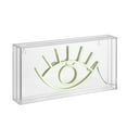 thumbnail image 3 of Eye 11.8" Contemporary Glam Acrylic Box USB Operated LED Neon Light, Yellow, 3 of 6