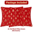 thumbnail image 7 of Christmas Pillow Covers, Yamaziot 18x18 in Pillow Cases Set of 2, Christmas Tree Plush Decorative Throw Pillow Covers Red Xmas Home Decor Pillowcases, 7 of 7