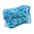 thumbnail image 4 of 40Pcs Magic Hair Rollers Set - 20 Large + 20 Small Silicone Curlers (Blue) with Hairnet, Heatless Hair Styling Tools, 4 of 6