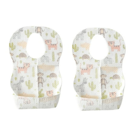 

20 Pcs Baby Disposable Bibs Non-Woven Fabric Baby Toddler Bibs Feeding Saliva Apron Paper Bibs Portable Bibs