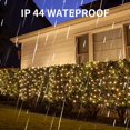 thumbnail image 4 of Mesh Net Lights Indoor Outdoor 5 FT x 5 FT Connectable Waterproof Christmas String Lights with 8 Modes Decorations for Christmas Xmas Tree Party Yard Bushes Garden Decor(Warm White), 4 of 6