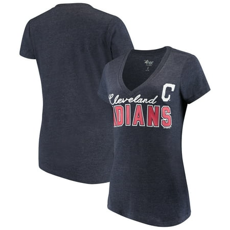 - Cleveland Indians G-III 4Her by Carl Banks Women's Home Run V-Neck T-Shirt - Navy