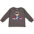 thumbnail image 3 of Inktastic Pilot Boy, Airplane, Plane, Flying, Brown Hair Boys Long Sleeve Toddler T-Shirt, 3 of 5