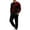 Red, variant on Babcutegg Mens Outfit 2-Piece Color Block Crewneck Sweatshirt and Jogger Pants Casual Active Set Red Size 2XL