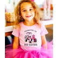 thumbnail image 6 of Promoted to Big Sister Pink Tractor Shirt for Girls Farm Sibling Reveal Pregnancy Announcement Tee Pink Shirt 18 Months, 6 of 7